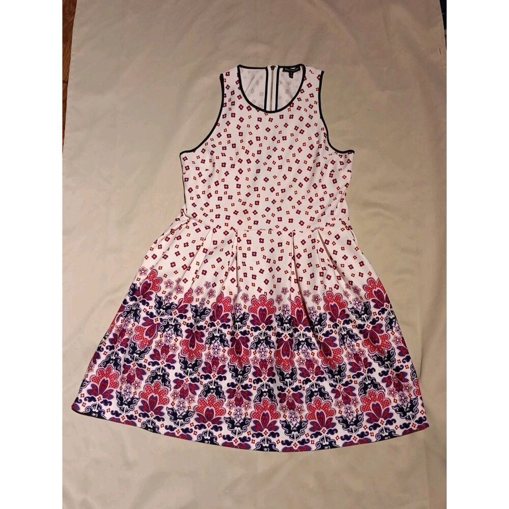 Juicy Couture Mini Midi Dress Size 14 Y2kcore Cottagecore Floral Rear Zip